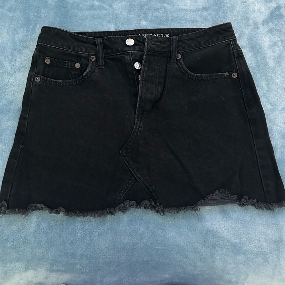 Black jean skirt